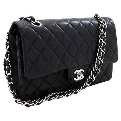 black and silver chanel|Chanel purses sale.